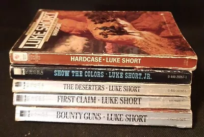 Vintage Lot Of 7 Luke Short Paperback Western Novels BOUNTY GUNS Silver Rock • $11.19