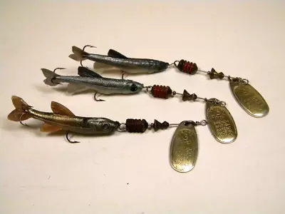 3 Vintage Mepps Comet Minnow #3 Inline Spinner Crankbait Lure France • $14.99