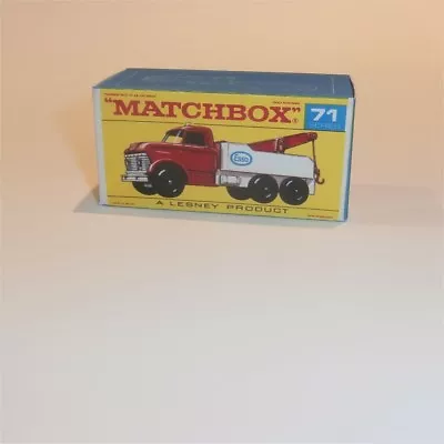 Matchbox Lesney 71c Ford Heavy Wreck Truck F Style Repro Box • $8.34