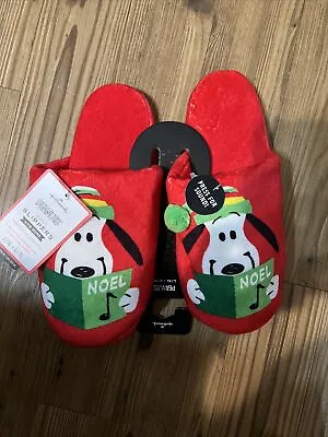 £29.11 • Buy HALLMARK PEANUTS SNOOPY CHRISTMAS Slippers With Sound Size Large/X-Large