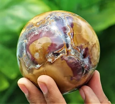 70mm Superb Yellow Mookaite Ball Crystal Healing Reiki Stone Metaphysical Sphere • $86.71