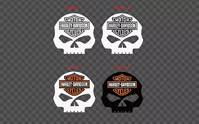 Harley Davidson Skull Sticker Decal Tank Race Fairing Mug In Many Colours Sizes • $9.99