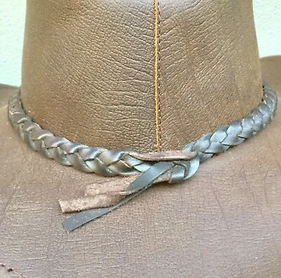 Leather Unique Hat Band For Kakadu Stetson Cowboy Cowgirl Australian Hand Made • $12.48