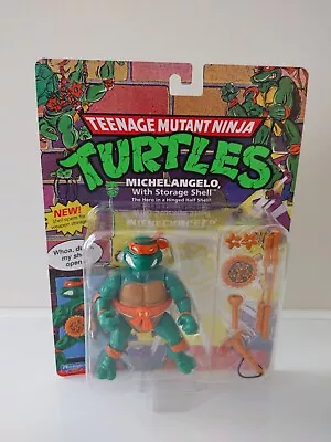 MINT. Playmates TMNT Michelangelo With Storage Shell Teenage Mutant Ninja Turtle • $15.99