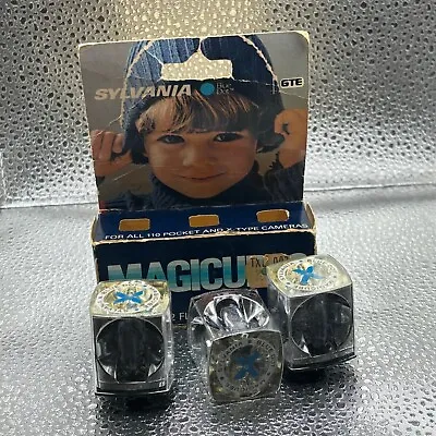 Pack Of Sylvania Blue Dot MAGICUBES Pack Of 3 / 12 Flashes Vintage • $15
