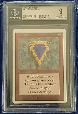 Unlimited Mox Sapphire BGS 9 Magic The Gathering MTG • $8000