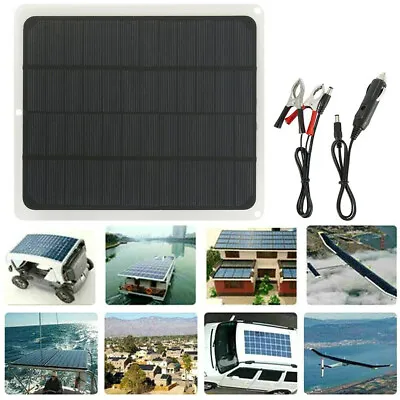 Solar Panel 12V Trickle Charge Battery Charger Maintainer Marine RV Car 22W • $13.65