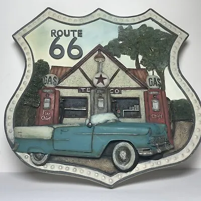 £16.22 • Buy Route 66 Wall Hanging  Plaque Plate Texaco Gas Station Pumps Fire Chief 7.75” 3D