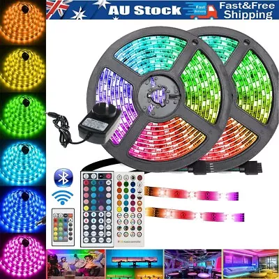 $8.45 • Buy 10M 15M 20M 5050 LED Strip Lights RGB Wifi Bluetooth Control Music 12 Power Kit