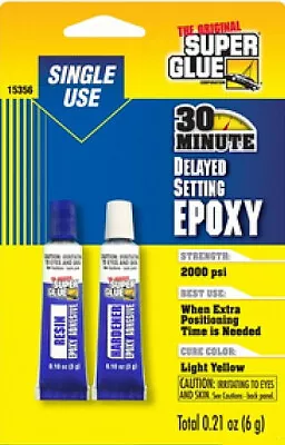 ZAP 30-minute Single Use Epoxy - Light Yellow (0.21 Oz / 6 G) • $2.24