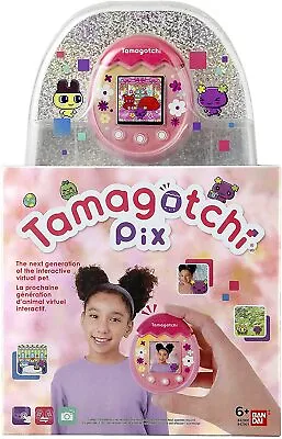 $105 • Buy Tamagotchi Pix Camera Interactive Virtual Pet Floral Pink Electronics Tama On