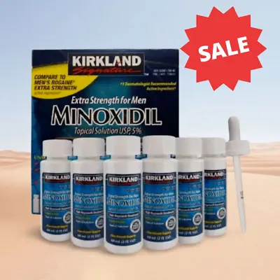 Kirkland Minoxidil 5% Extra Strength Men Hair Regrowth Solution 6 Month Supply  • $28.47