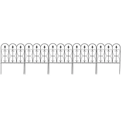 5 Pcs Decorative Garden Patio Folding Wire Fences Interlockable Fencing Panels • £54.95