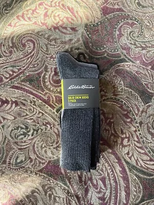 Eddie Bauer Men’s Solid Crew Socks 3-pack • $12