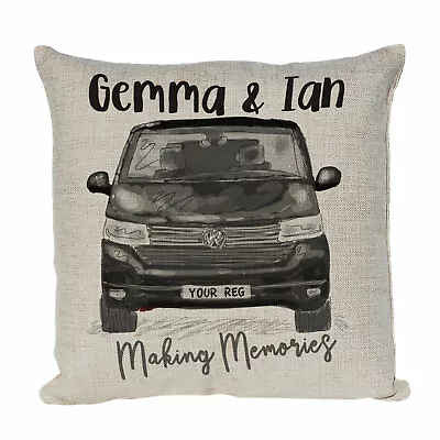 Personalised Cushion VW T6 Campervan Motor Home Personalised Camper Van Cushion • £13.99