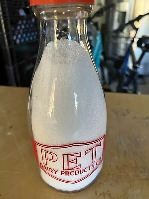 $10 • Buy Pet Dairy Qt Glass Milk Bottle Radom Cap To Hold Filler