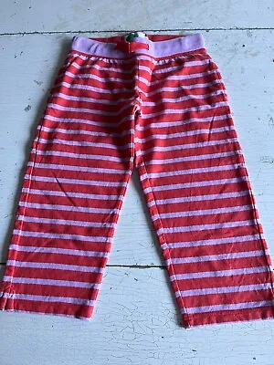 Girl's MINI BODEN Size 10 Striped Pink Capri Sweat Pants • $12.99