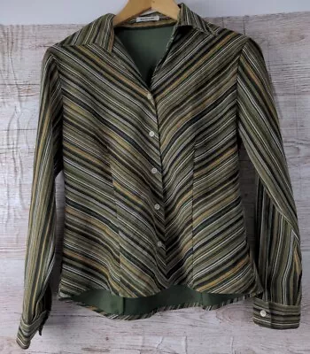 Rio De Cent Stripes Printed Multico Blouse Top Long Sleeves See Photos For Size  • £8.99