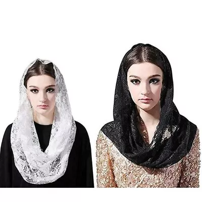 Lace Mantilla Catholic Veil Church Veil Chapel Veil For Head Covering Latin Mass • £10.87