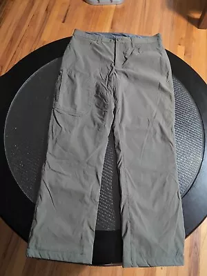 Eddie Bauer Olive Green Fleece Lined Tech Nylon Pants Mens 34x30 • $22.95