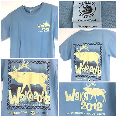 Wakarusa 2012 Adult Small (34in Chest) Blue Moose Mulberry Mountain Graphic Tee • $9.32