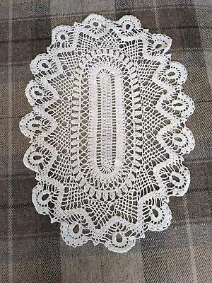 Vintage White Cotton Crochet Doily • £1