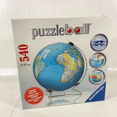 [NEW SEALED] Ravensburger  The Earth  540 Piece Puzzle Ball With Display Stand • $15.96