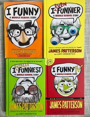 Middle School/ I Funny ~ James Patterson ~ Books 1 - 4. 3 Are Hardcover. Great! • $9