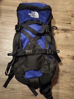 Vintage The North Face Ruck Sack Backpack Hiking Day Pack BLUE • $49.97
