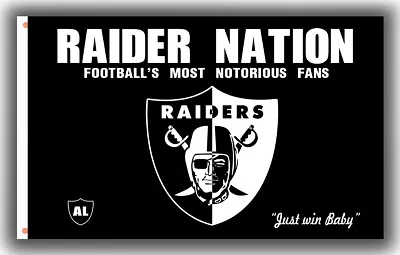 Oakland Football Flag RAIDER NATION 90x150cm 3x5ft Raiders Fans Best Banner • $14.95