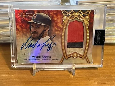 2022 Topps Dynasty Wade Boggs Patch Auto 5/10 Sealed • $36