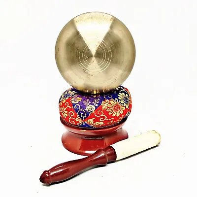 Japanese Buddhist Singing Bowl Bell Rin Gong Orin Altar Fitting Meditation Be9 • $38.79