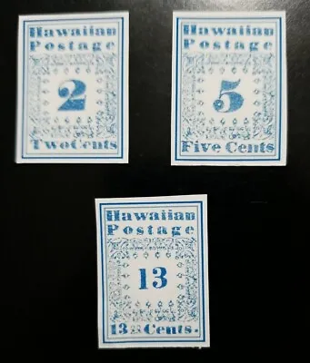 $3.99 • Buy 1851 Hawaiian Missionary Stamp Replica Set Of 3