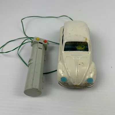 Vintage Volkswagen Beetle Tin Battery Wire  Controlled Car Bandai 1960s • $35