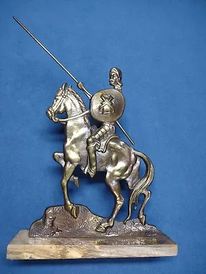  Vintage Brass Mantal Statue Mars Aires Lord Of War Solider On Horse 18  • $45