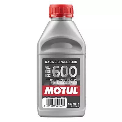 Motul RBF 600 Factory Line 100% Synthetic Racing Brake Fluid 500ml 100949 1 Pack • $26.74