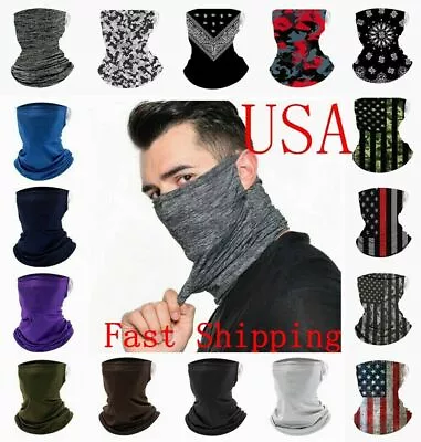 Face Mask Covering Reusable Washable Breathable Bandana Gaiter Cover W Loops Ear • $5.86