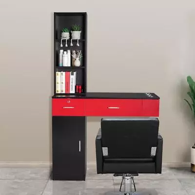 Barber Shop Cabinet Station Hair Styling Storage Beauty Hiar Salon Furniture • $119.99