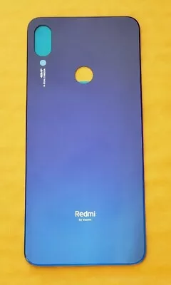 🔥OEM Xiaomi Redmi Note 7 Glass Battery Back Door Cover Replacement Blue 🔥 • $15.95