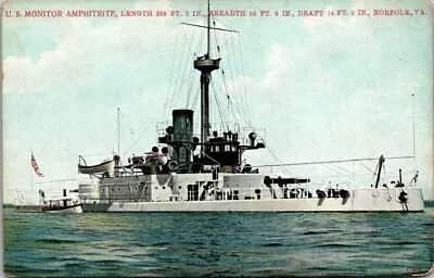 Postcard US Monitor Amphitrite In Norfolk Va • $24.50