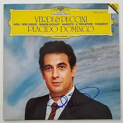 Placido Domingo Signed Verdi & Puccini Vinyl Record LP Opera Singer Tenor RAD • $119.99