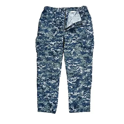 Genuine US Navy Blue Digital Camouflage MARPAT Trousers Military Camo Pants NWU • £24.95