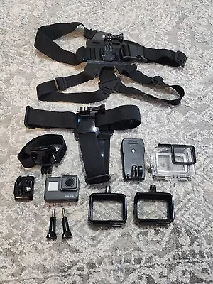 GoPro HERO 5 BLACK 4K CHDHX-501 Camera + Extras NO BATTERY WORKS READ 1ST • $79.30