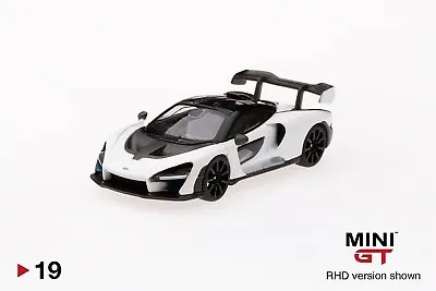 Mini GT 1:64 McLaren Senna White Diecast Model Car Limited MGT00019 • $29.99