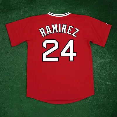 Manny Ramirez Boston Red Sox Red Throwback Cooperstown Men's Jersey  • $139.99