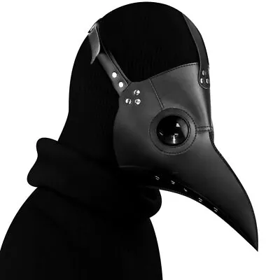 $11.89 • Buy Plague Doctor Bird Mask Long Nose Beak Cosplay Black Steampunk Halloween Costume