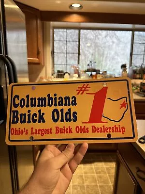 1980s Columbiana Buick Oldsmobile License Plate Ohio License Plate Tag Plastic • $14.99