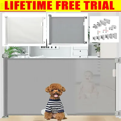 £7.50 • Buy Retractable Pet Dog Gate Magic Child Baby Stair Gates Barrier Foldable Portable