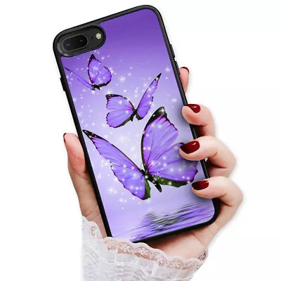 ( For IPod Touch 7 6 5 ) Back Case Cover PB13507 Purple Butterfly • $9.99