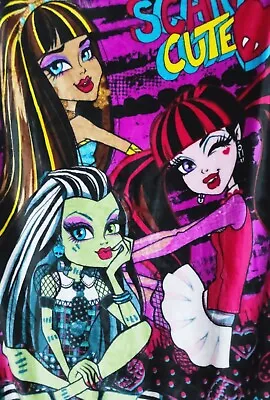 Lot Monster High Scary Cute Throw Blanket Gothic 2 Curtains Twin Sheet Set Sham • $30